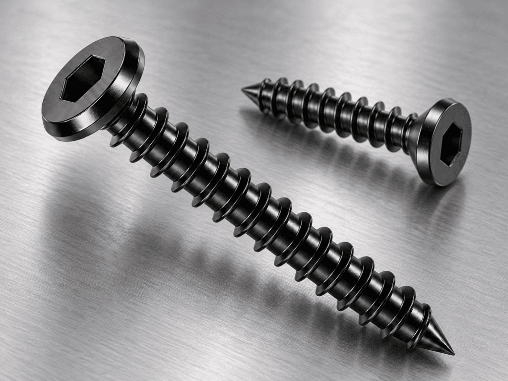 Flat head Allen screws with hex socket drive for assemblies and project applications