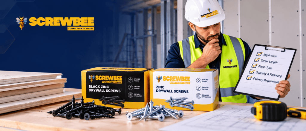 Wrong drywall screws compared with suitable zinc and black zinc options