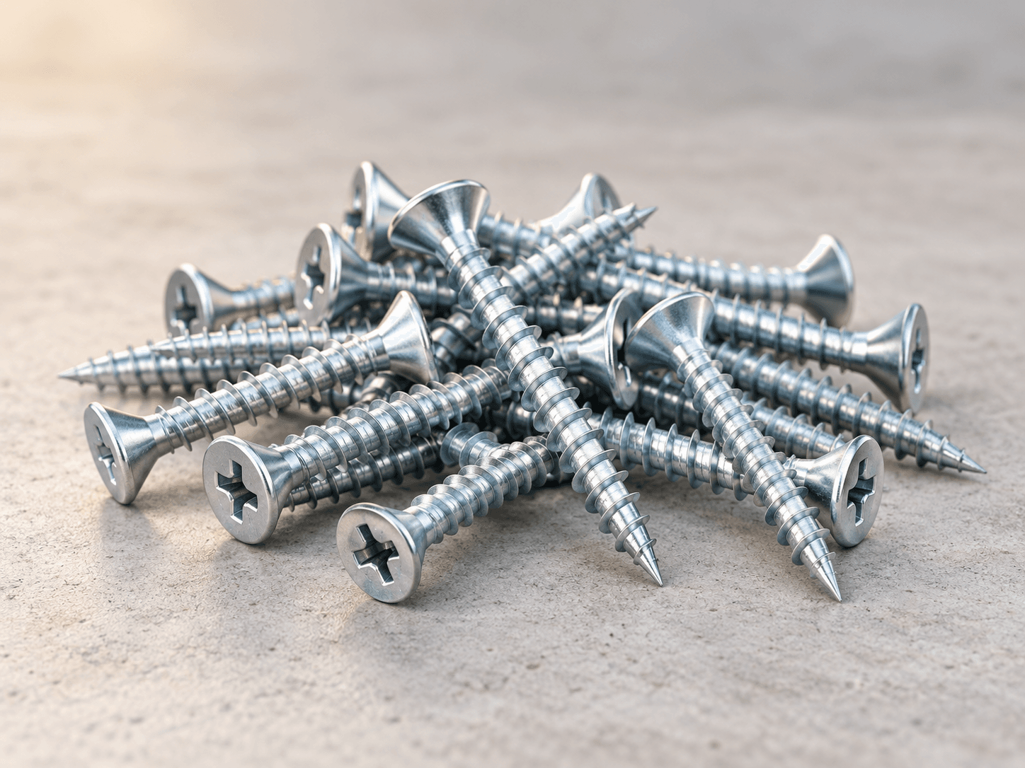 Zinc drywall screws for gypsum board and plasterboard fixing